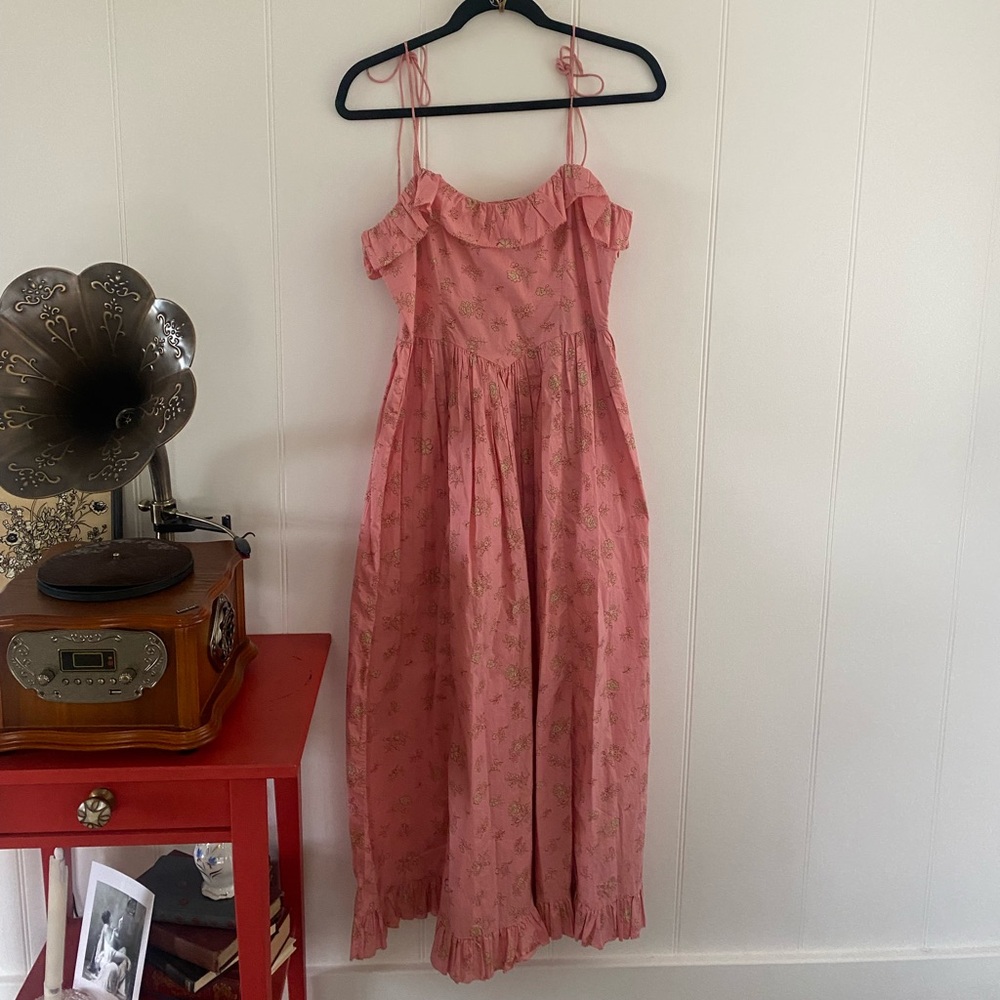 Doen Wendelin Dress in Pink Bouton De Rose Size Small